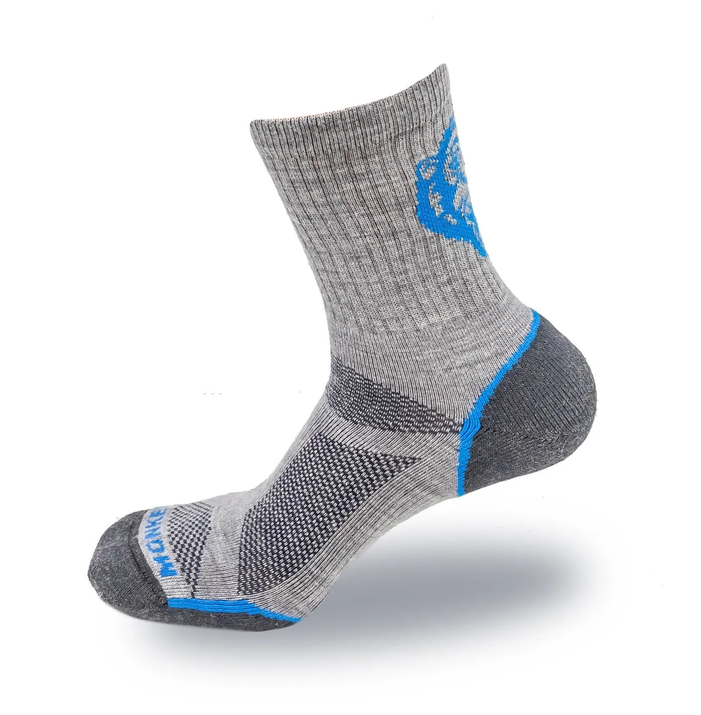 2-Pair Lightweight Merino Socks (Light Grey)