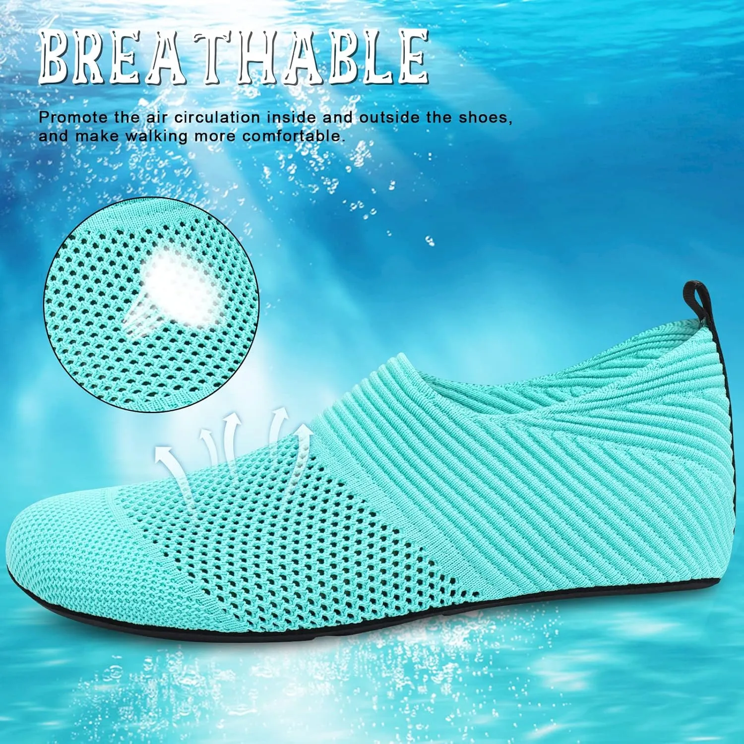 ANLUKE Womens Mens Water Shoes Barefoot Quick-Dry Aqua Socks for Beach Swim Surf Water Sport