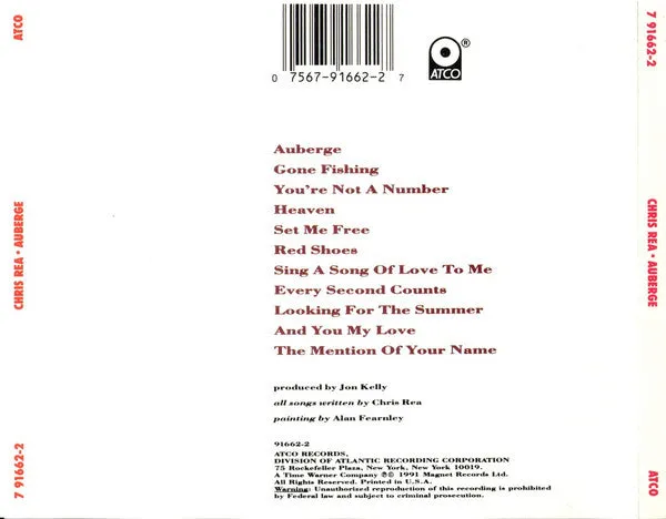Chris Rea - Auberge (CD, Album) (NM or M-)
