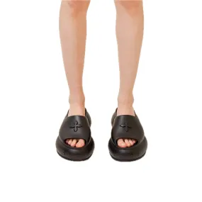 Compass Wave Platform Bumper Sandal In Black