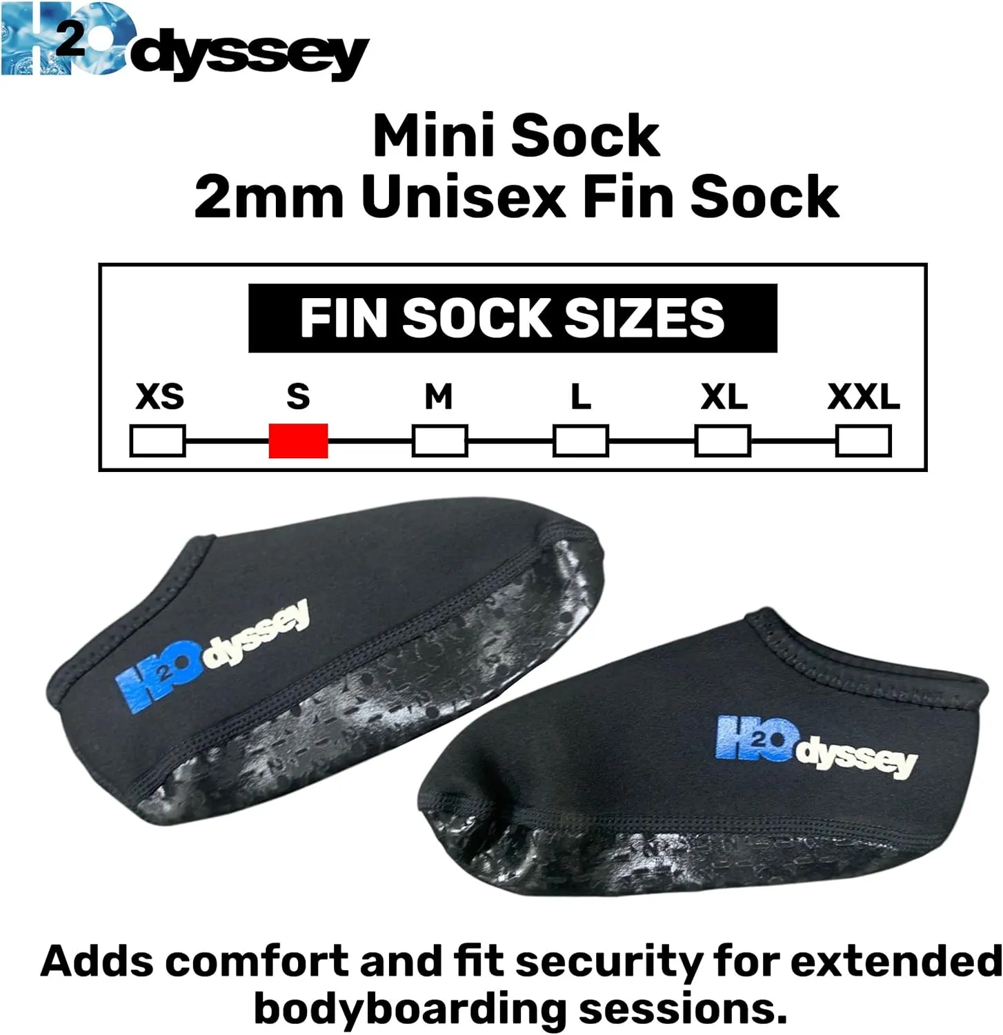 H2ODYSSEY 2mm Neoprene Snorkeling Fin Sock