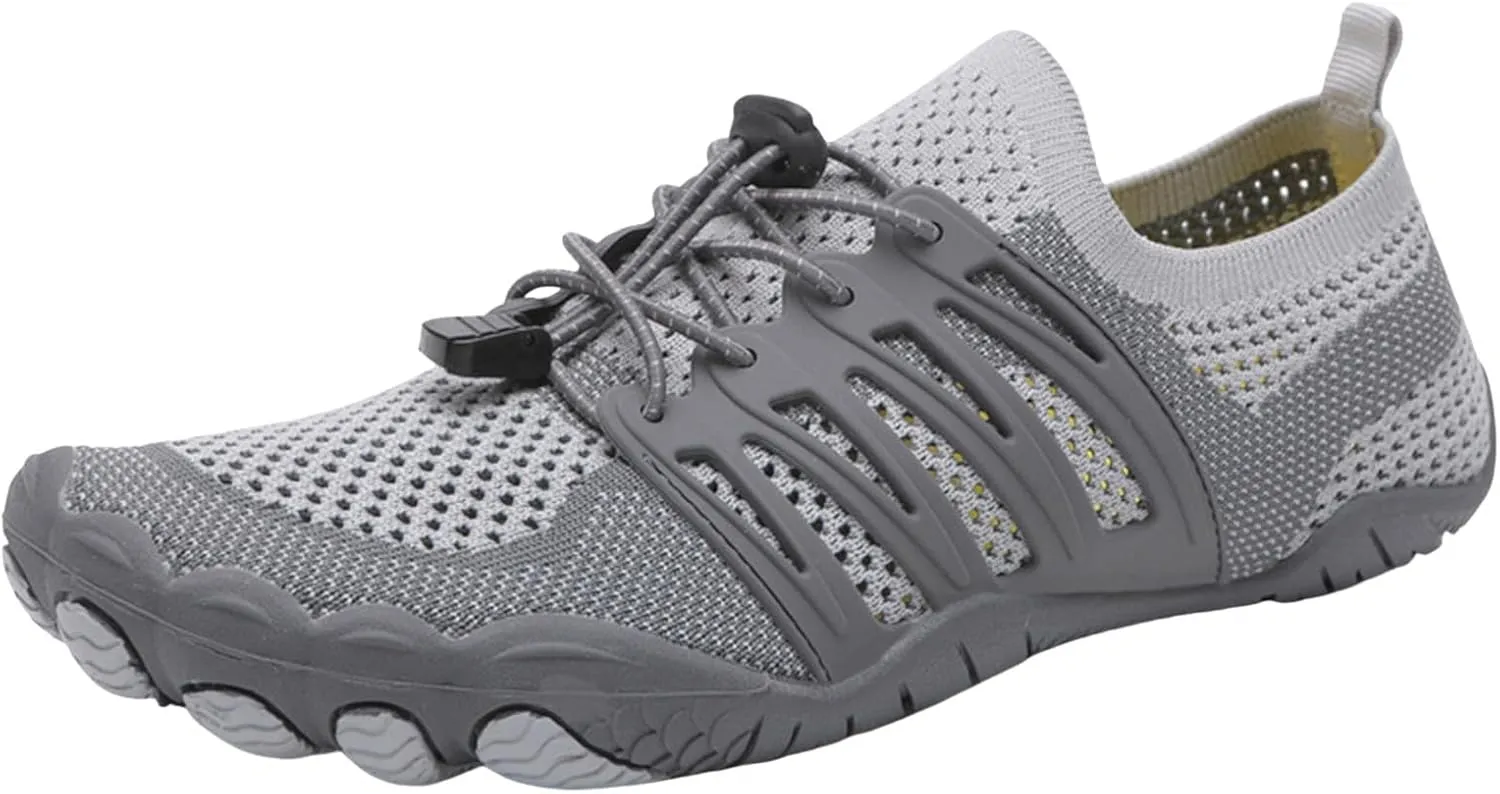 Water Shoes for Women Men Barefoot Shoes Non Slip Water Socks Wading Diving Swim Shoe Sand Socks for Beach Volleyball Summer Slip on Hiking Rock Climbing Shoe Indoor Fitness Yoga Footwear C-Grey