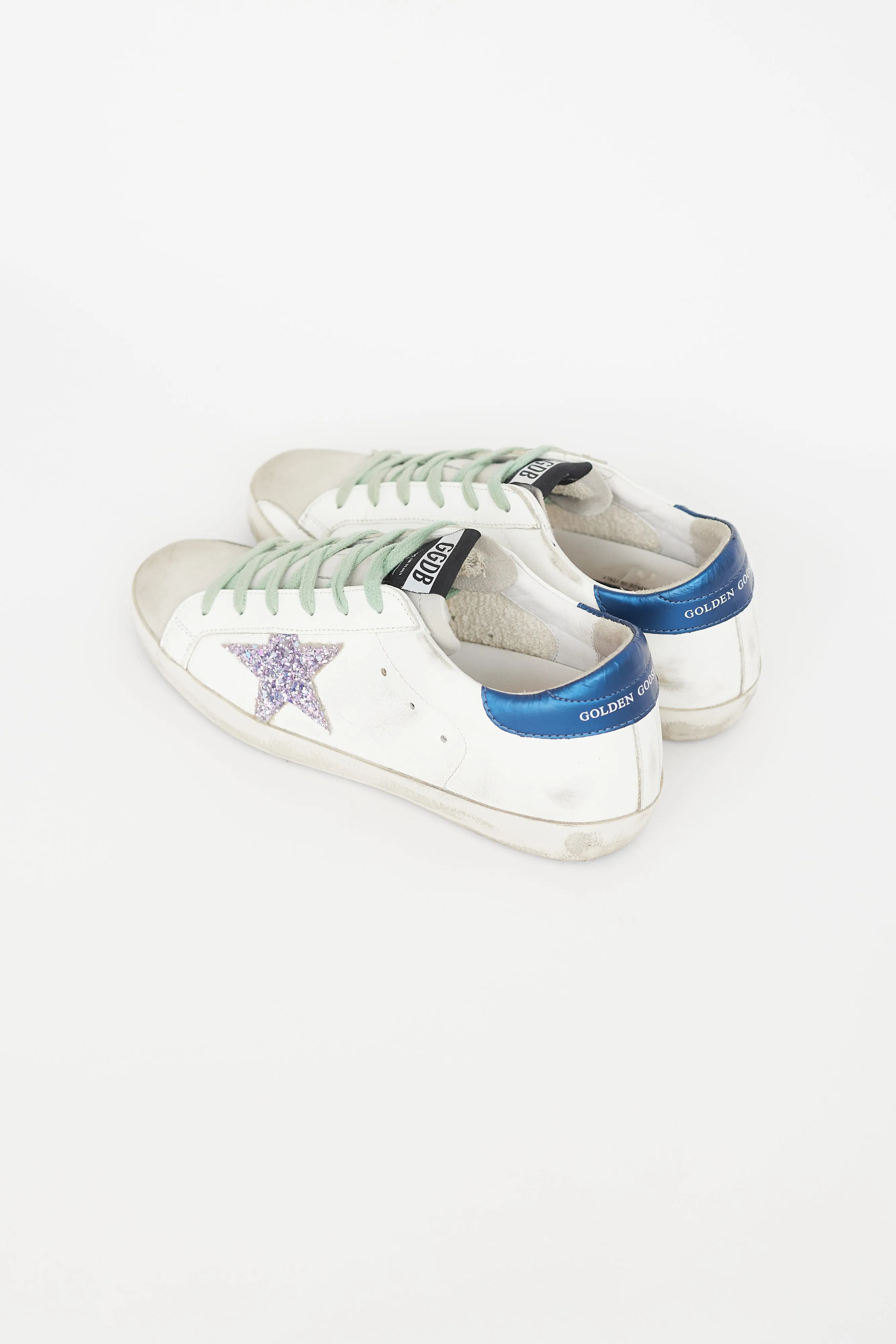 White & Multi Leather Superstar Sneaker