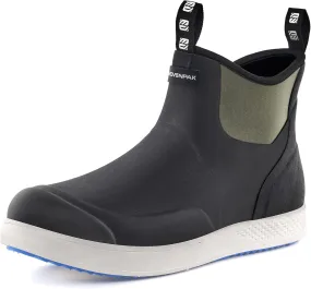WOVENPAK Deck Boots for Men, Rain Boots Men, Waterproof Fishing Boots, Mens Deck Boots, Anti-slip Rubber Work Ankle Rain Boots Shoes for Outdoor Fishing, Boating, Size 6-13