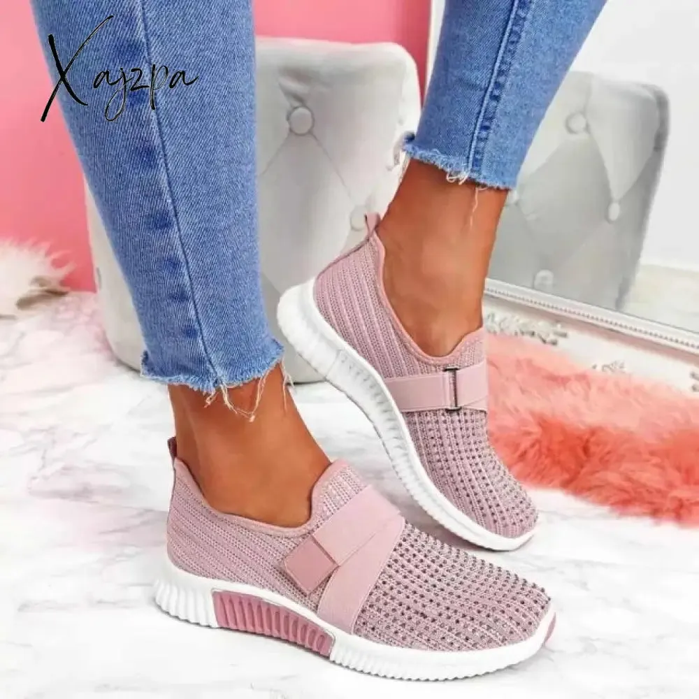 Xajzpa - Sneaker Women Shoes Sport Casual Shoes for Women Mesh Breathable Solid Shoes New Style Female Chaussure Femme Zapatos Mujer