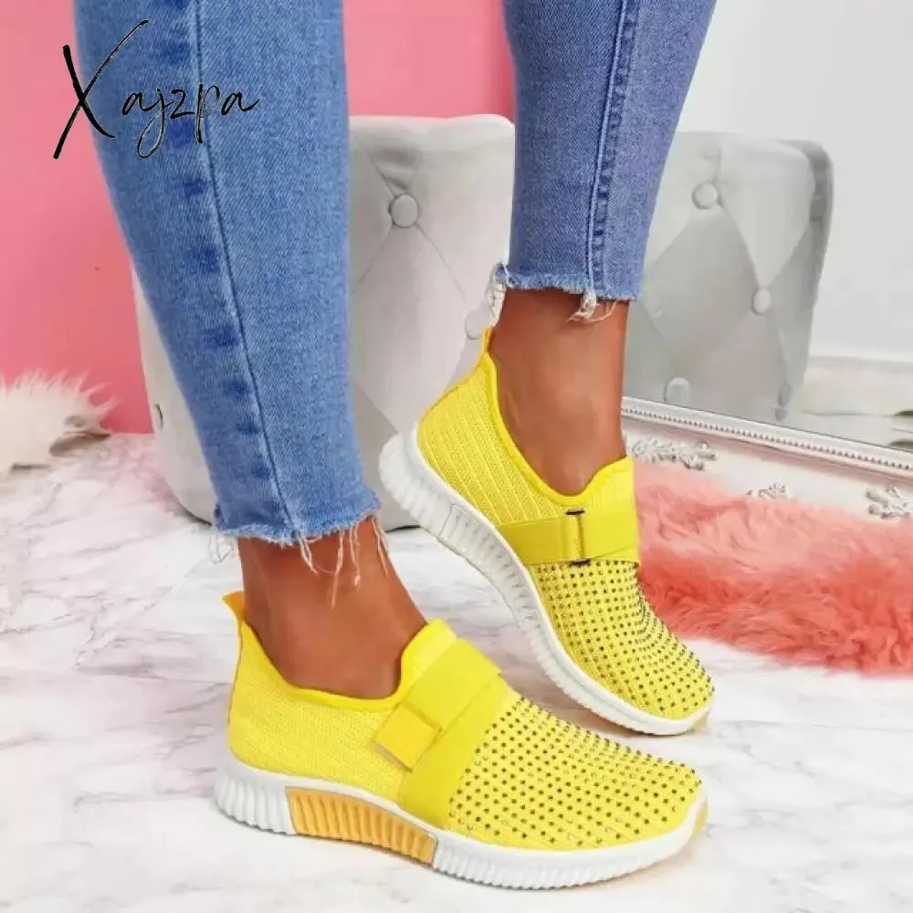 Xajzpa - Sneaker Women Shoes Sport Casual Shoes for Women Mesh Breathable Solid Shoes New Style Female Chaussure Femme Zapatos Mujer